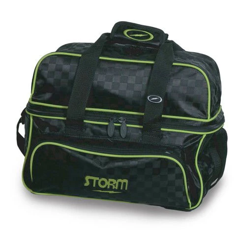 Storm Deluxe 2 Ball Tote Checkered Black/Lime 3 Storm Deluxe 2 Ball Tote Checkered Black/Lime