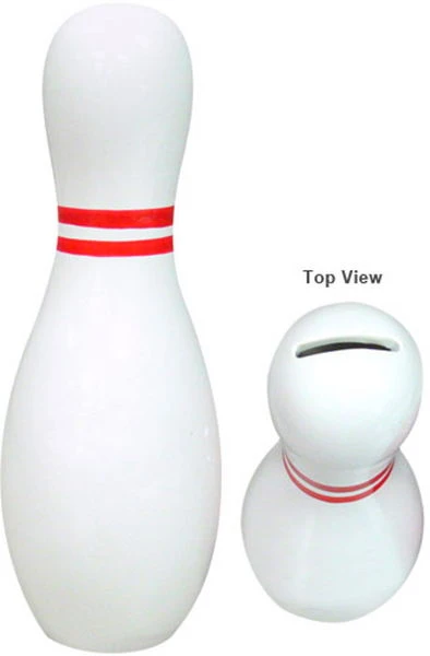 Classic Ceramic Bowling Pin Bank 3 Classic Ceramic Bowling Pin Bank