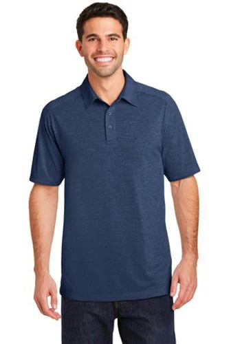 Port Authority Mens Digi Heather Performance Polo Dress Blue Navy 3 Port Authority Mens Digi Heather Performance Polo Dress Blue Navy