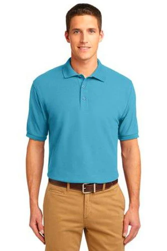 Port Authority Mens Silk Touch Polo Shirt Maui Blue 3 Port Authority Mens Silk Touch Polo Shirt Maui Blue