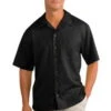 Port Authority Mens Easy Care Camp Shirt Black -Bowling Equipment Shop 49706dc0 41b2 4b5d 9aba 91252d4d9278