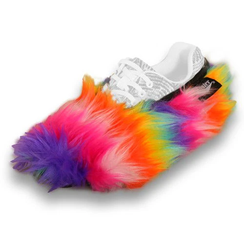 Master Ladies Shoe Covers Fuzzy Rainbow 3 Master Ladies Shoe Covers Fuzzy Rainbow