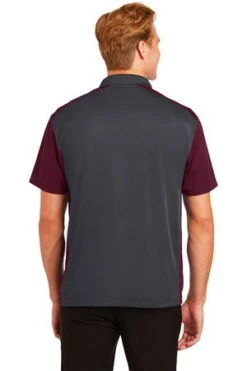 Sport-Tek Mens Colorblock Micropique Sport-Wick Polo Grey/Maroon -Bowling Equipment Shop 5575e50a 3ae4 4b11 ba9f 9270378072a9