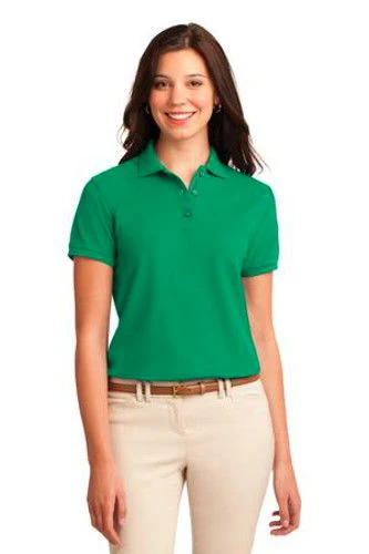 Port Authority Womens Silk Touch Polo Shirt Kelly Green 3 Port Authority Womens Silk Touch Polo Shirt Kelly Green