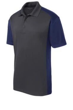 Sport-Tek Mens Colorblock Micropique Sport-Wick Polo Grey/Navy -Bowling Equipment Shop 7ba669ca bc8c 4967 ad45 95c11a44c00d