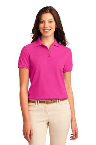 Port Authority Womens Silk Touch Polo Shirt Tropical Pink 3 Port Authority Womens Silk Touch Polo Shirt Tropical Pink