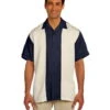 Harriton Men's Two-Tone Bahama Cord Camp Shirt Navy/Creme 1 Harriton Men's Two-Tone Bahama Cord Camp Shirt Navy/Creme -Bowling Equipment Shop 8f0e9d27 daa3 4eb6 a27c 58a29df204d6