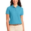 Port Authority Womens Silk Touch Polo Shirt Maui Blue