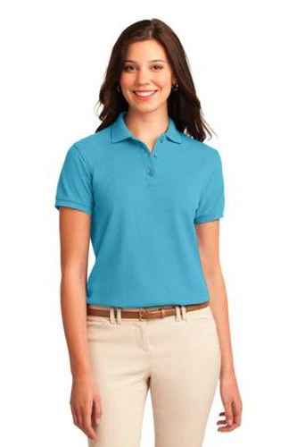 Port Authority Womens Silk Touch Polo Shirt Maui Blue 3 Port Authority Womens Silk Touch Polo Shirt Maui Blue