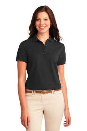 Port Authority Womens Silk Touch Polo Shirt Black 3 Port Authority Womens Silk Touch Polo Shirt Black