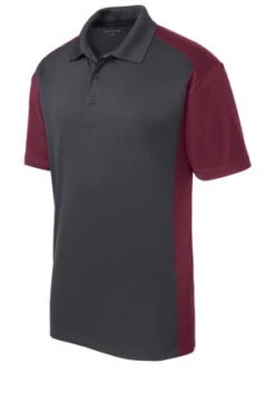 Sport-Tek Mens Colorblock Micropique Sport-Wick Polo Grey/Maroon -Bowling Equipment Shop a8d00db8 b5d6 4004 afe7 8d07bc0edfe2