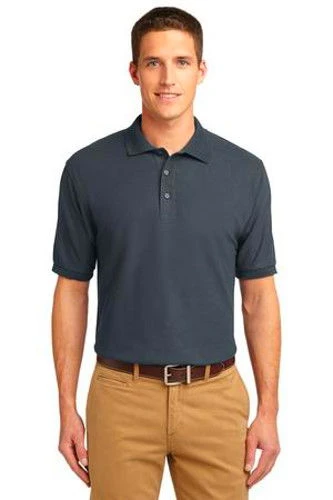 Port Authority Mens Silk Touch Polo Shirt Steel Grey 3 Port Authority Mens Silk Touch Polo Shirt Steel Grey