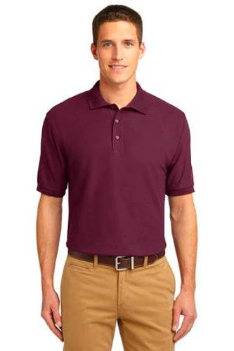 Port Authority Mens Silk Touch Polo Shirt Burgundy 3 Port Authority Mens Silk Touch Polo Shirt Burgundy