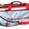Vise 3 Ball Clear Top Roller/Tote White/Red